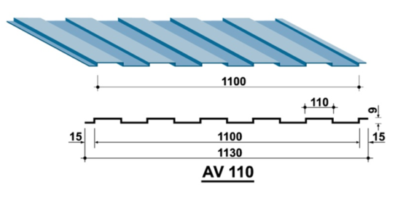 Tấm lợp tôn Austnam AV 110