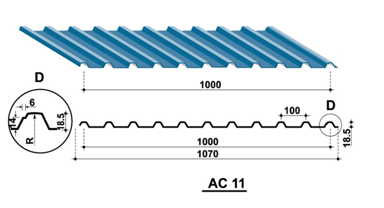 Tấm lợp Austnam AC11