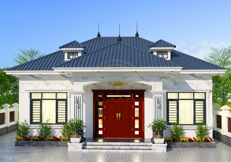 Nhà mái Nhật lợp mái tôn